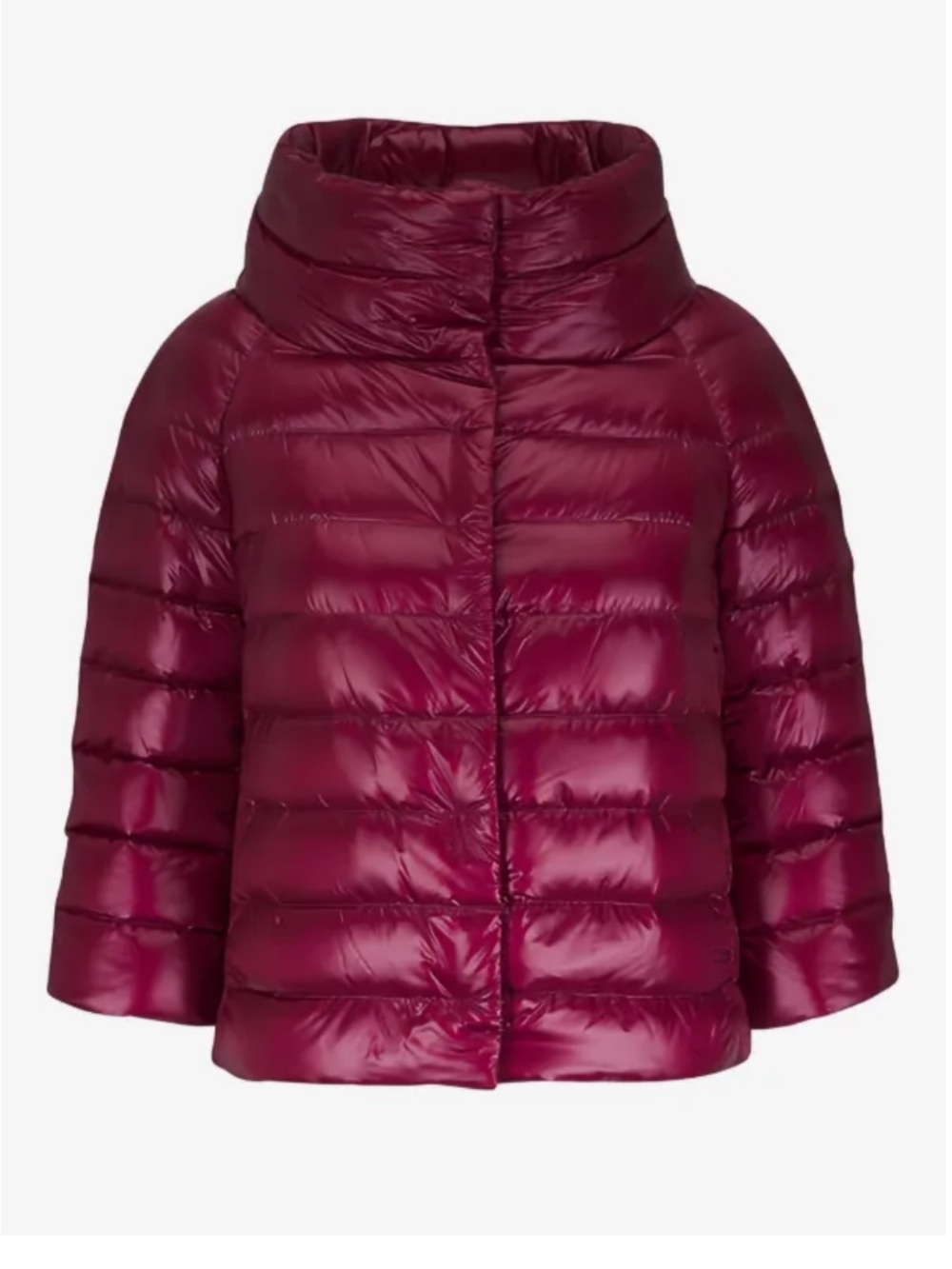 Herno Women's Short Quilted Puffer Jacket in Deep Berry